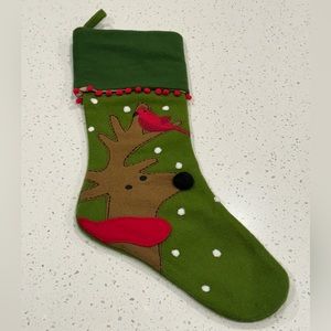 Crate&Barrel Christmas Stockings - Reindeer - Like New!